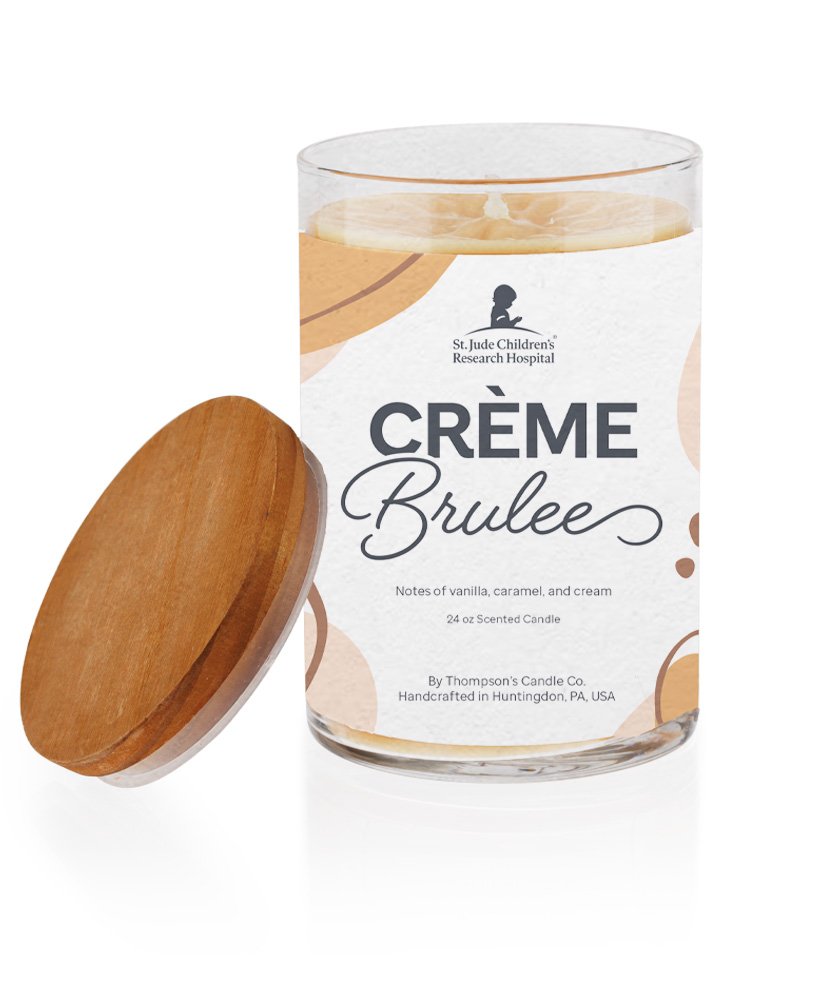 St. Jude Creme Brulee 24oz Candle With Wooden Lid